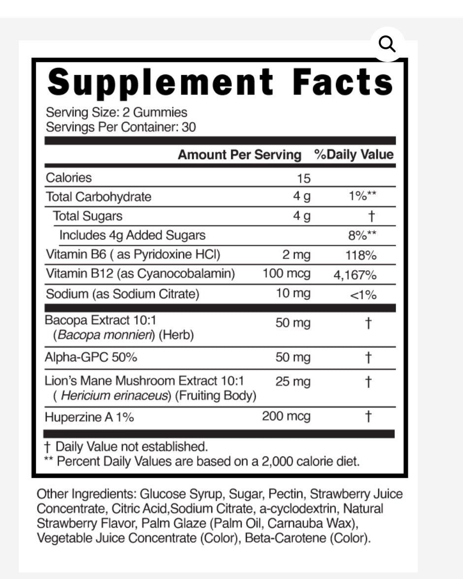 Gummy Focus™ — Strawberry Calm Focus Gummies